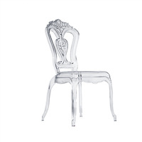 Acrylique Transparent Palais Extérieur Dos Nu Chaise Simple Hôtel Banquet Salle De Mariage Chaise