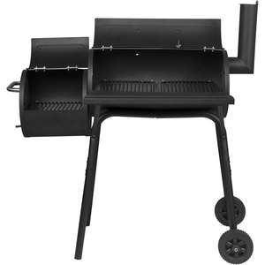 Taman besar barel pengasap Drum minyak barbekyu luar ruangan troli arang cerobong asap besar panggangan BBQ - Product Image 4