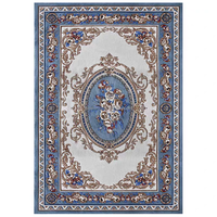 Tapis européen en laine de Nouvelle-Zélande épais de style Aubusson, à motifs floraux bleus, fait à la main, 2x3m, pour salon, chambre à coucher, Dubaï, Royaume-Uni