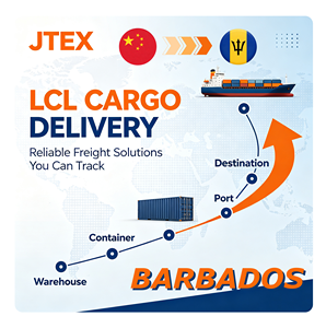 Transitaire fiable de Chine vers la Barbade, service professionnel de consolidation de fret en LCL (moins d'un conteneur) - Product Image 1