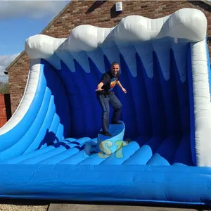 Outdoor and Indoor Funny Surf Challenge Game Inflatable Rodeo Surf Riding Mechanical Surfboard For Sale