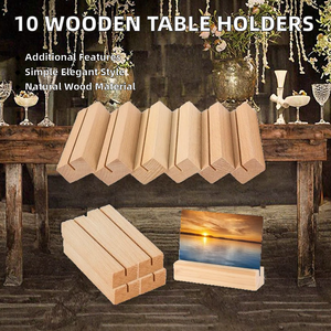 10 PCS CEYI Minimalist Rectangular Wooden <b>Card</b> & Sign Holders <b>Table</b> Numbers Picture Name Tags Wedding - Product Image 2