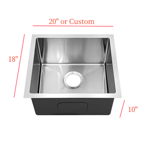 Évier de cuisine professionnel en acier inoxydable, simple bac, surface nano, à encastrer sous plan, pour installation en appartement, évier intelligent fait main - Product Image 1