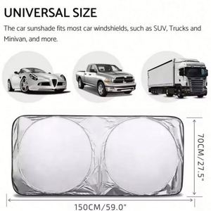 Pare-soleil de voiture personnalisé en polyester avec logo, cadeau d'entreprise pour concessionnaires, promotion en gros - Product Image 4