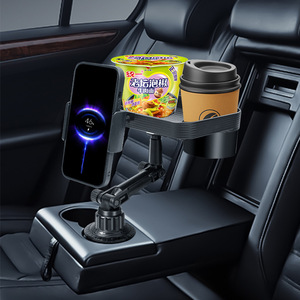 Car Center <b>Console</b> Tray Multi Functional Phone Holder With Cup Holder Storage Organizer For Car Interior ABS Material - Product Image 1