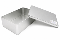 Boîte cadeau personnalisée en fer blanc, conteneur métallique rectangulaire avec couvercle pour emballage