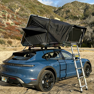 Carpa de techo rígida de aluminio con apertura lateral, bolsa de almacenamiento de aluminio, dos habitaciones, carpa de techo para coche con escalera y apertura lateral - Product Image 3