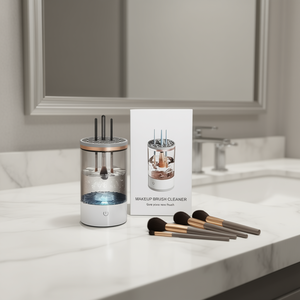Nettoyeur de pinceaux de maquillage électrique automatique avec technologie ultrasonique et sécheur rapide pour un usage domestique, machine de nettoyage efficace pour les pinceaux de maquillage - Product Image 2