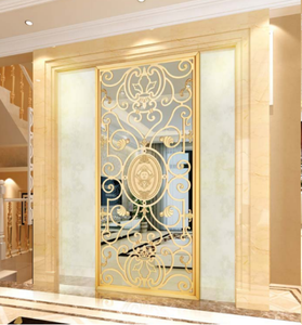 Partición de pantalla de grabado láser de placa sólida de acero inoxidable para decoración de oficina moderna - Product Image 4