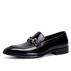 Nuevos Zapatos Formales y Casuales de Piel Genuina con Punta Redonda, Duraderos y Cómodos para Hombre, Modelo 2026 - Product Image 2