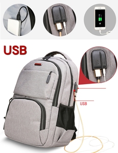 Venta al por mayor de la marca superior de nylon impermeable mochila de las mujeres de los hombres de carga USB multifuncional viajes de ocio mochila - Product Image 5