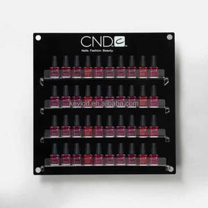 Wall Mount Black Acrylic Storage Stand Clear Acrylic Shelves Nail Polish Display Rack
