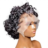 Perruque bouclée sans colle en dentelle transparente pour bébé, 100 % cheveux humains, couleur naturelle, pour boucles, vente en gros