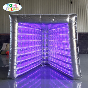 Vinfgoes – enceinte de cabine Photo gonflable à LED 360, avec 24 tubes lumineux, toile de fond pour mariage, événement  15