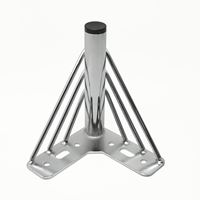 Pata de sofá de muebles cónicos de Metal dorado moderno para sala de estar dormitorio para diseño recto oblicuo de hierro