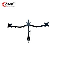 Bras de moniteur triple LCD de bureau réglables en hauteur DMP, taille 13"-24", fabriqués dans le Zhejiang, moule privé