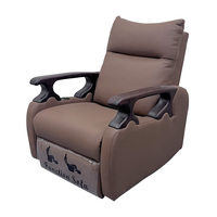 Juego de Sofás de Cuero Sintético Eléctrico - Sofá Reclinable Convertible Moderno para Hospital y Sala de Estar