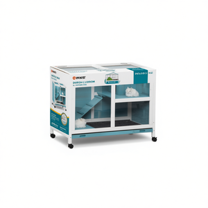 Cage à lapins VIVIT en bois, cage pour animaux de compagnie de taille moyenne, maison multifonctionnelle pour animaux de compagnie, meubles d'intérieur - Product Image 1