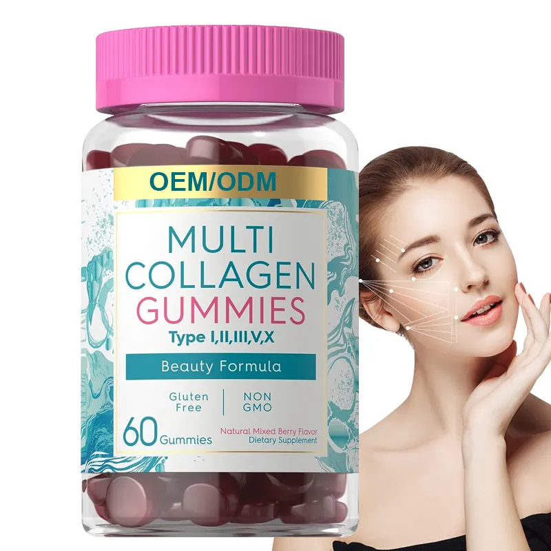Private Label OEM ODM illuminante pelle sbiancante gommose Multi collagene integratore Anti-invecchiamento