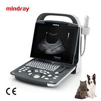 Ecógrafo Portátil Mindray DP10 Veterinario en Blanco y Negro, Sistema de Diagnóstico por Imágenes con una Sonda Microconvexa para Clínica Veterinaria y Hospital