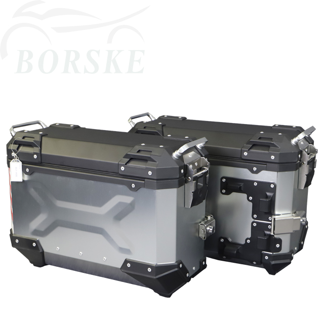 Factory motorcycle spare parts 37L Aluminum motorcycle rear storage Box side Tail Top Case Luggage Trunk for BMW Suzuki Honda