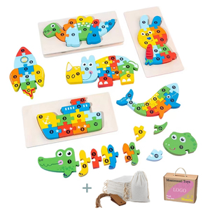 Nhà Máy Bán Bằng Gỗ 3D Trò Chơi Câu Đố Montessori Giáo Dục Cho Trẻ Em Của Phổ Biến Trẻ Em Câu Đố Ghép Hình Tìm Hiểu Số Ghép Hình Khối - Product Image 2