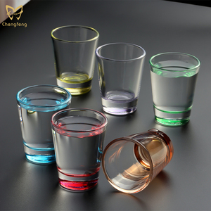 Amzaon แก้วช็อตสีสันสดใสขนาด<span class=keywords><strong>1</strong></span>.9ออนซ์แก้ววิสกี้ขนาดเล็กฐานหนักแก้ววิสกี้แก้วช็อตสีส่วนตัว - Product Image 5