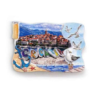 Aimant de réfrigérateur en résine impression de logo personnalisé oiseau nautique mouette France ville Souvenir Bretagne Nice Marseille