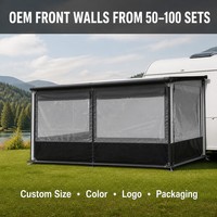 Mur avant de auvent de caravane, panneau d'auvent pour camping-car, taille personnalisée, fournisseur OEM