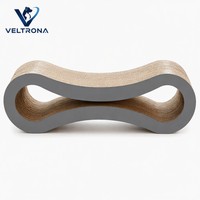 Griffoir pour chat Infinity en forme de 8, en carton ondulé, mobilier pour chat d'intérieur, vente en gros
