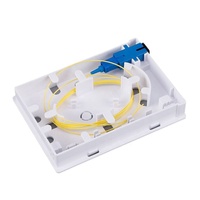 Boîtier de terminaison fibre optique FTTH 1 port, plaque frontale murale ABS, terminal optique de bureau pour réseau FTTH