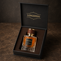Flacon de parfum en verre transparent de luxe personnalisé, 30 ml, 50 ml, 100 ml, flacon de parfum vide rond à sertir avec boîte cadeau