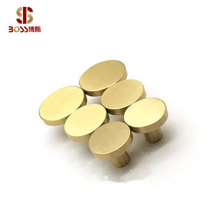 Poignée de quincaillerie de meuble en laiton brossé, bricolage, boutons brossés, poignée de quincaillerie d'armoire moderne - Product Image 3