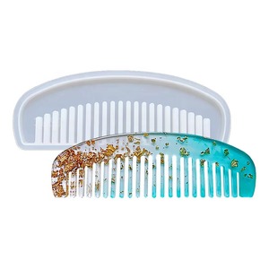 Moldes de silicona de resina para peines de pelo, 4 estilos, para hacer peines de pelo hechos a mano, molde de fundición para resina epoxi, manualidades - Product Image 2