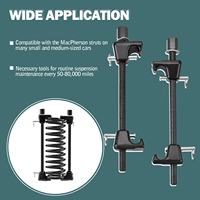 2 compresseurs de ressorts hélicoïdaux MacPherson robustes avec embout carré de 1/2 po et embout hexagonal de 13/16 po pour amortisseurs, noirs