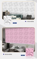 NAYA PVC géométrique 50*50cm Panneau mural 3D gaufré Panneau mural blanc mat Installation facile Offre Spéciale prix d'usine