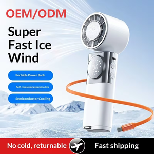Kipas Genggam Portabel Turbo <span class=keywords><strong>Fan</strong></span> Kecepatan Tinggi 2026 yang Dapat Diisi Ulang dengan Pendingin Semikonduktor TEC dan <span class=keywords><strong>Power</strong></span> <span class=keywords><strong>Bank</strong></span> untuk Perjalanan Luar Ruangan - Product Image 1