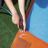 Toboggan aquatique gonflable Shark Double Lane pour enfants, en PVC vinyle personnalisé, jouet d'été pour usage intérieur/extérieur, capacité maximale <100 kg <2
