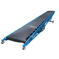 Transportador de Banda Inclinada Personalizado de Fábrica China, Velocidad Ajustable, Banda de Acero Inoxidable/Goma, Diseño Duradero para Carga de Camiones