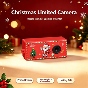 Cámara de Plástico Miniatura Navideña Personalizada en Stock para Niños y Estudiantes, Regalo Portátil del Tamaño de un Pulgar para Fotos y Vídeos - Product Image 5