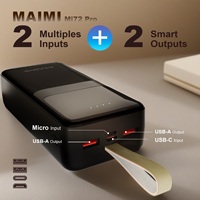 Maimi Powerbank à charge rapide 30000mAh PD22.5W Type-C Chargeur portable Design compact Batterie externe pour smartphones