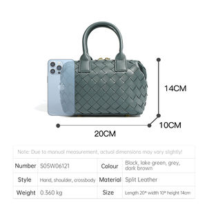 महिलाओं के लिए रोजमर्रा के विभाजित चमड़े के टोटे बैग विंटेज स्टाइल कंधे के पर्स न्यूनतम क्रॉसबॉडी हैंडबैग आकस्मिक पोशाक - Product Image 6