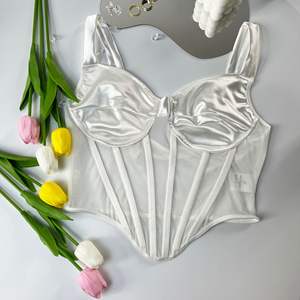 Sexy Off Shoulder Crop <strong>Top</strong> Women Corset Slim <strong>Top</strong> Mesh <strong>See</strong> <strong>Though</strong> Crop <strong>Top</strong> - Product Image 3