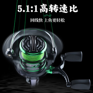 Carrete de Pesca con Cuerpo de Aleación de Aluminio, Sistema de Engranajes de Precisión, Lanzamiento Largo y Bobina Plana para Pesca - Product Image 5