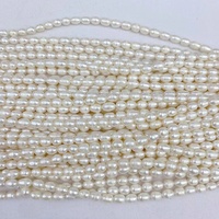 Perles d'eau douce naturelles blanches, bricolage de haute qualité, 3-10mm en forme de riz, perles d'eau douce, pour la fabrication de bijoux