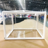 Tente gonflable de haute qualité en PVC transparent avec cadre blanc, robuste, durable, carrée, personnalisable, hermétique en PVC