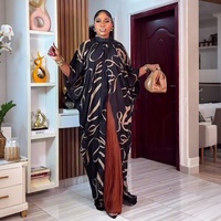 Nouvelle Collection Été 2026 : Ensemble Robe de Soirée Élégante en Mousseline avec Robe Intérieure Imprimée 2 Pièces pour Femme K1266