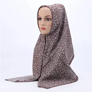 Factory Wholesale 2024 New Design Square Polyester Scarf Women High Quality Printed Scarf Soft Satin Hijab