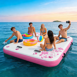 Piattaforma Galleggiante Gonfiabile Multigiocatore per Acqua, Tappetino Galleggiante, Piattaforma Gonfiabile per Gioco in Acqua, Bestseller - Product Image 4