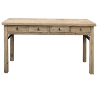 Table basse centrale en bois massif antique multifonctionnelle de forme carrée et vieillie